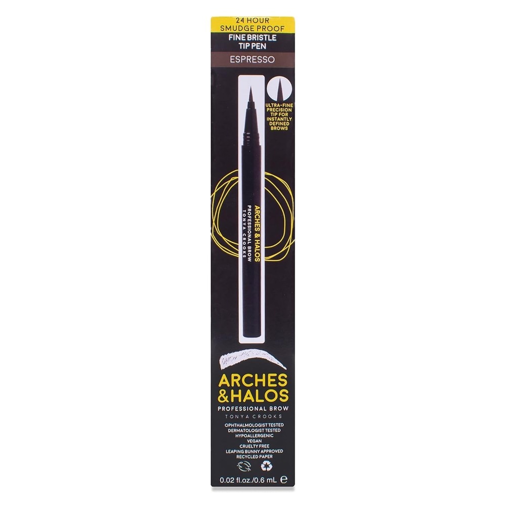 Arches & Halos 24 Hr. Fine Bristle Tip Pen Espresso #1020-07  Smudge Proof